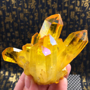 Pure natural yellow crystal gemstone