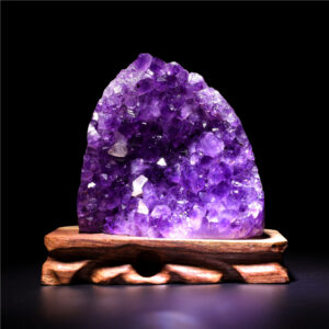Pure natural purple crystal cave